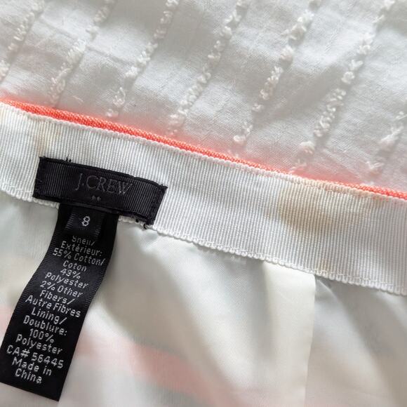 J.Crew Women's Gold Metallic Striped Mini Skirt size 8 - Picture 6 of 6